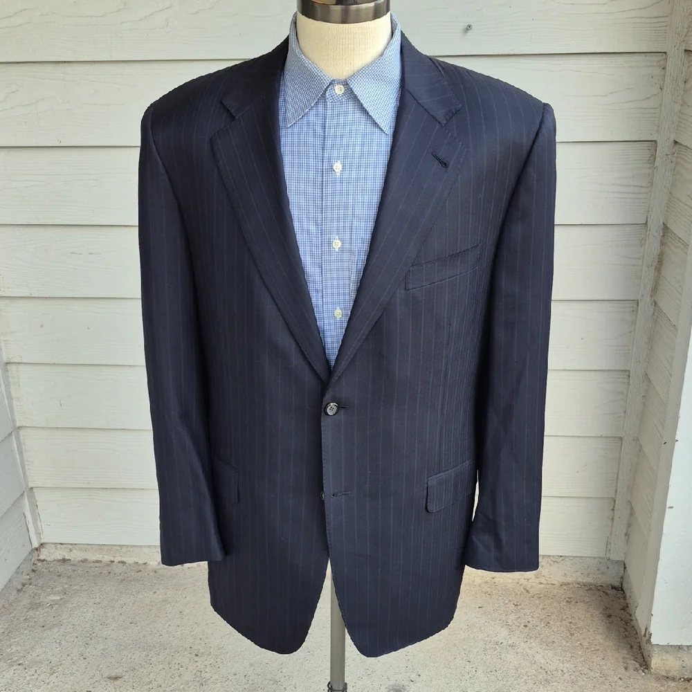 CANALI Italy Exclusive Collection Striped Super 180s‎ Wool Mens 44 R Sport Coat